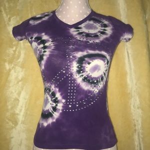 peace sign tye dye tshirt